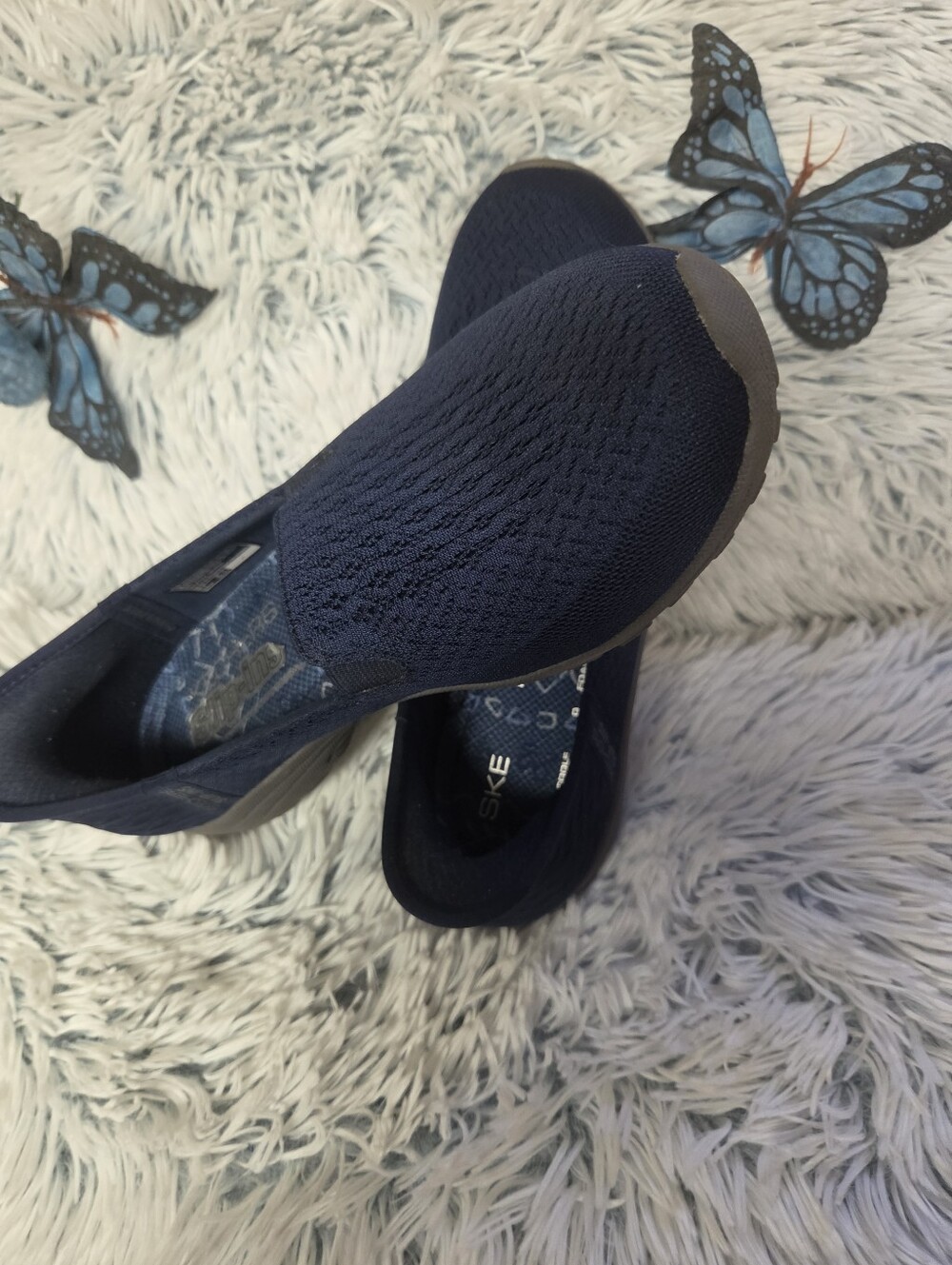 Womens Skechers Navy Slip-Ins Cooled Memory Foam Size 8.5 - Picture 5 of 9